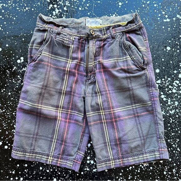 Johnnie B Plaid Men’s Shorts Size 30 - Picture 1 of 4